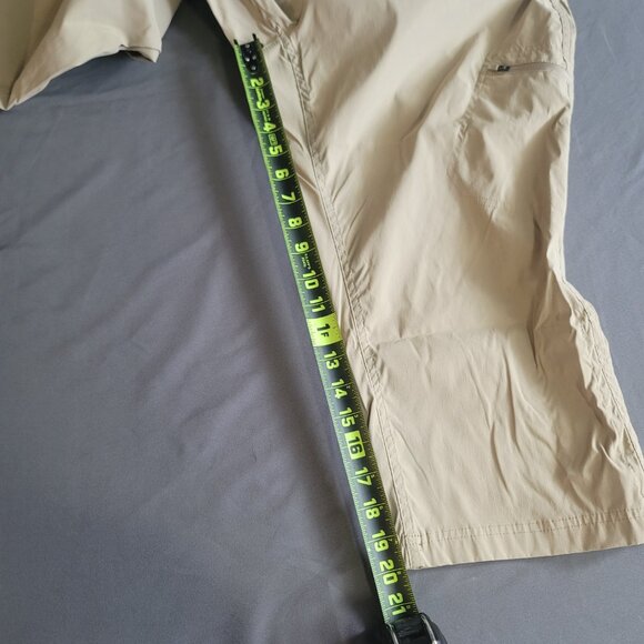 Eddie Bauer Capri Pants Womens 16 Tan Brown Rainier UV Protection Water Repel - Picture 5 of 13
